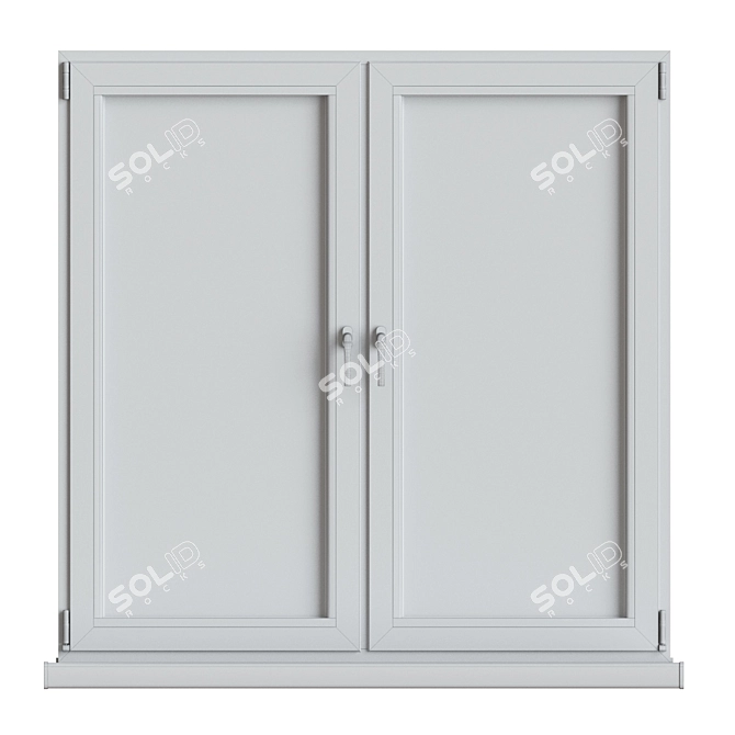 Aluminum Windows Set 3D model image 3