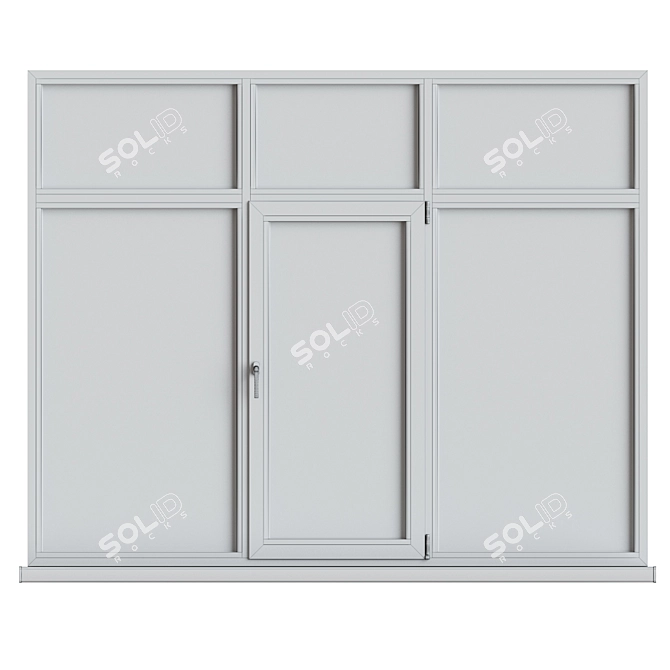 Aluminum Framed Windows 3D model image 3