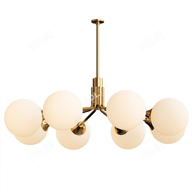 Brass Radiance: Lovable Ceiling Lights 3D model image 1