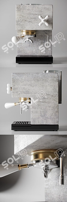 AnZa Espresso Machine: Industrial Elegance 3D model image 2