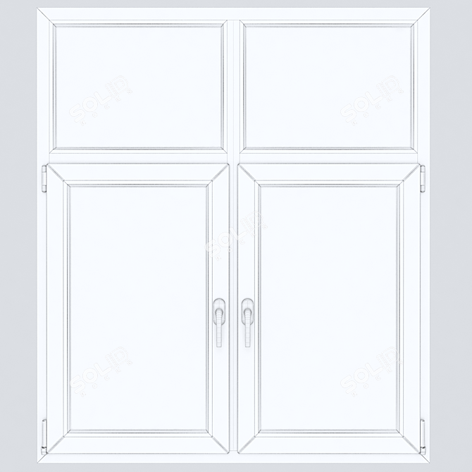 Sleek Plastic Windows: Detailed Design 3D model image 2