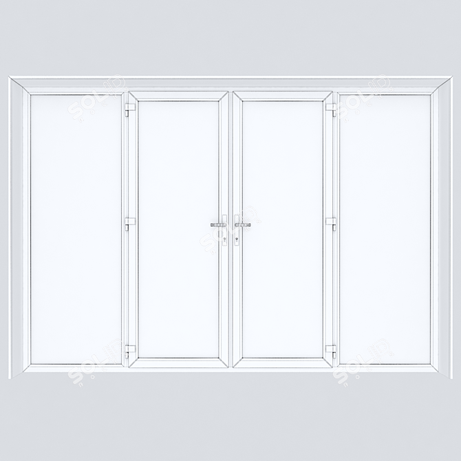 Premium Plastic Windows: Exquisite Detailing 3D model image 2