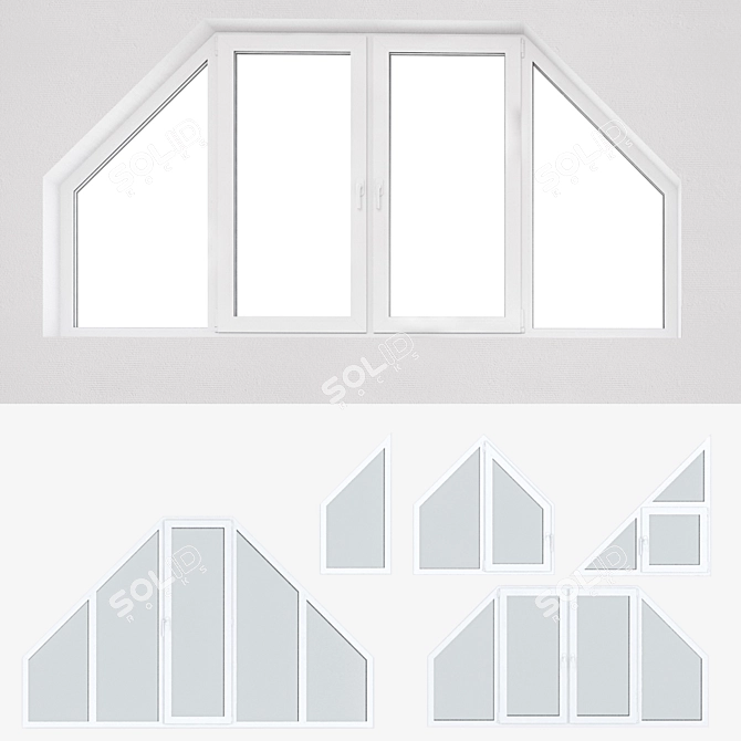 Premium Plastic Windows: Exquisite Craftsmanship 3D model image 1