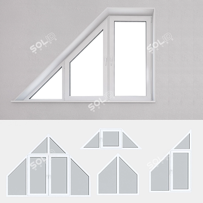 Precision Designed Plastic Windows 3D model image 1