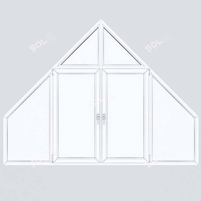 Precision Designed Plastic Windows 3D model image 2