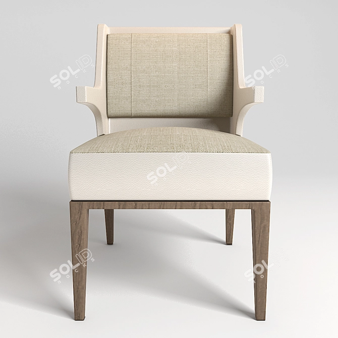 Elegant Kukio Arm Chair 3D model image 1