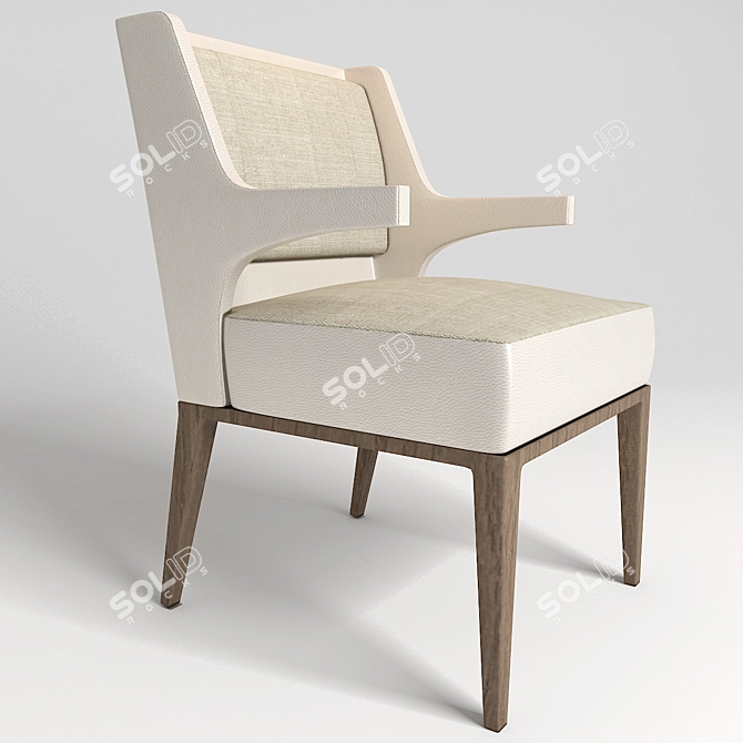 Elegant Kukio Arm Chair 3D model image 2