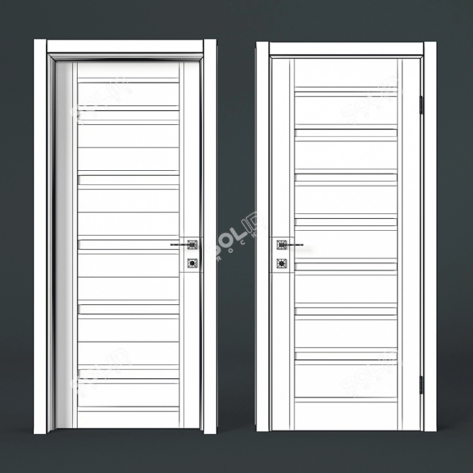 Cortex Deco 2000x800mm Flush Door 3D model image 2