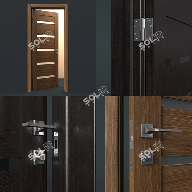 Cortex Deco 2000x800mm Flush Door 3D model image 3