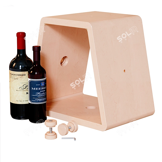 Modular Wine Rack: Customizable and Stylish 3D model image 2