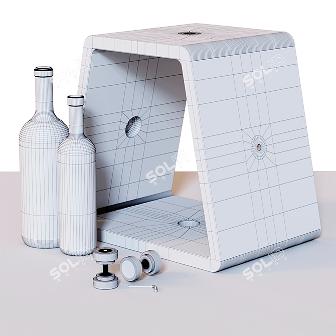 Modular Wine Rack: Customizable and Stylish 3D model image 3