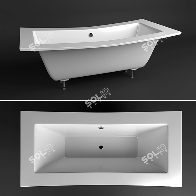 Nogano Acrylic Bathtub 3D model image 1