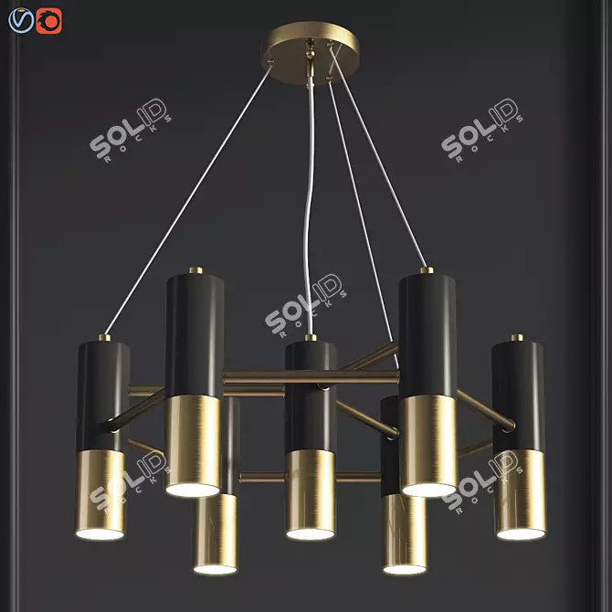 Favorite Ultra Brass Chandelier - Elegant Lighting 3D model image 1