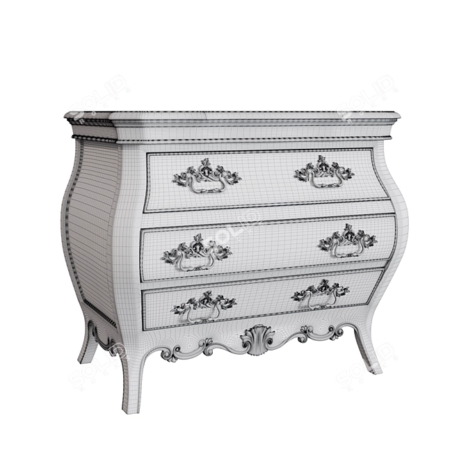 Serene Sanctuary Bachelor Chest 3D model image 2