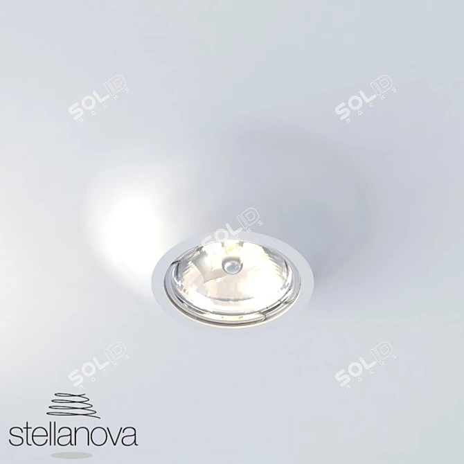 Capella SN 108 - Stylish Directional Recessed Gypsum Spotlight 3D model image 1