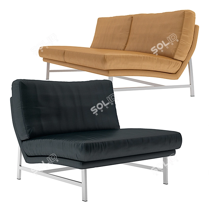 Sleek PL100 by Piero Lissoni 3D model image 1