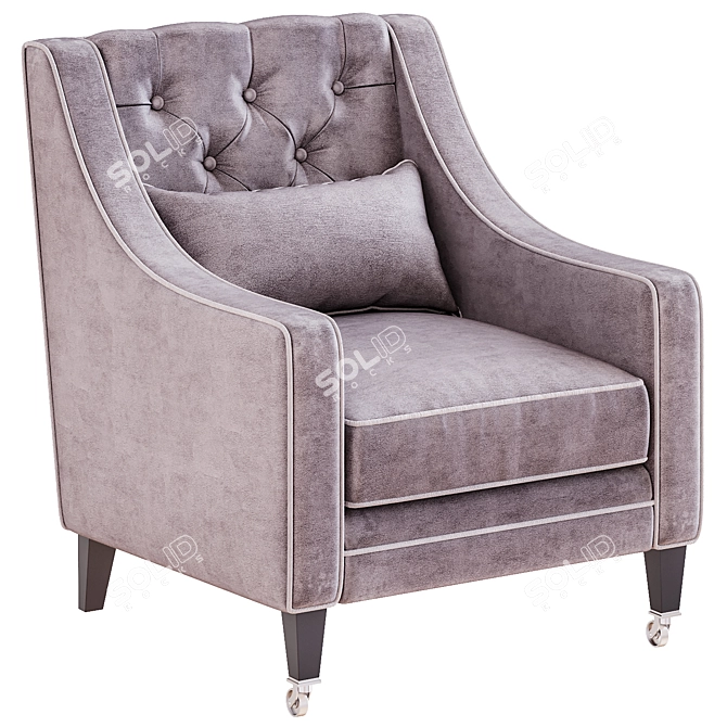 Classic Renaissance Armchair 3D model image 1