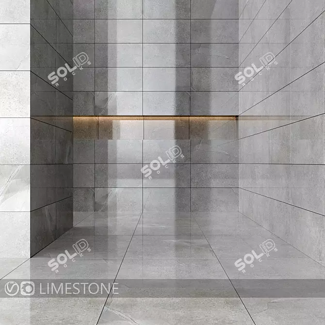 Title: Kerranova Limestone Marble Tiles 3D model image 1