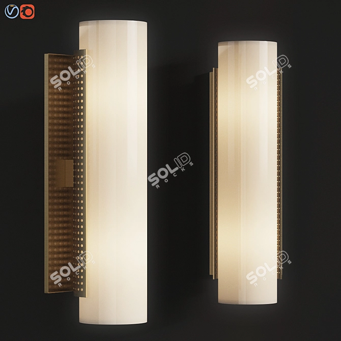 Sculptural Tube Sconce - Kelly Wearstler 3D model image 1