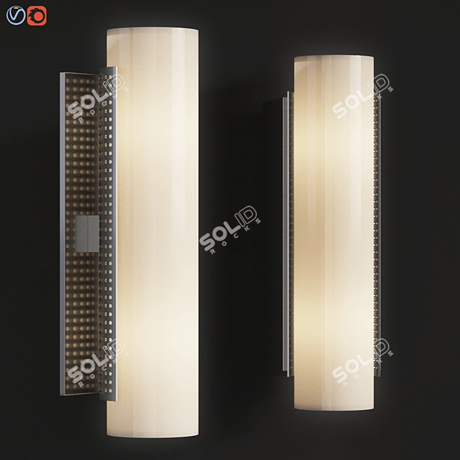 Sculptural Tube Sconce - Kelly Wearstler 3D model image 2