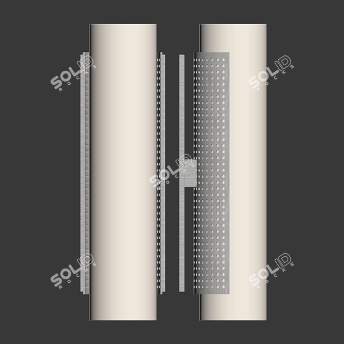 Sculptural Tube Sconce - Kelly Wearstler 3D model image 3