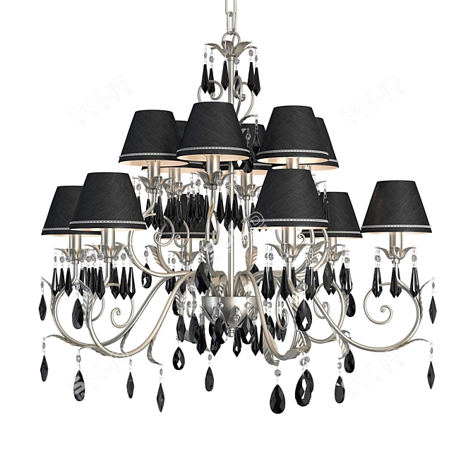 Eurolampart Acqua Chandelier: Stylish Crystal Lighting 3D model image 1
