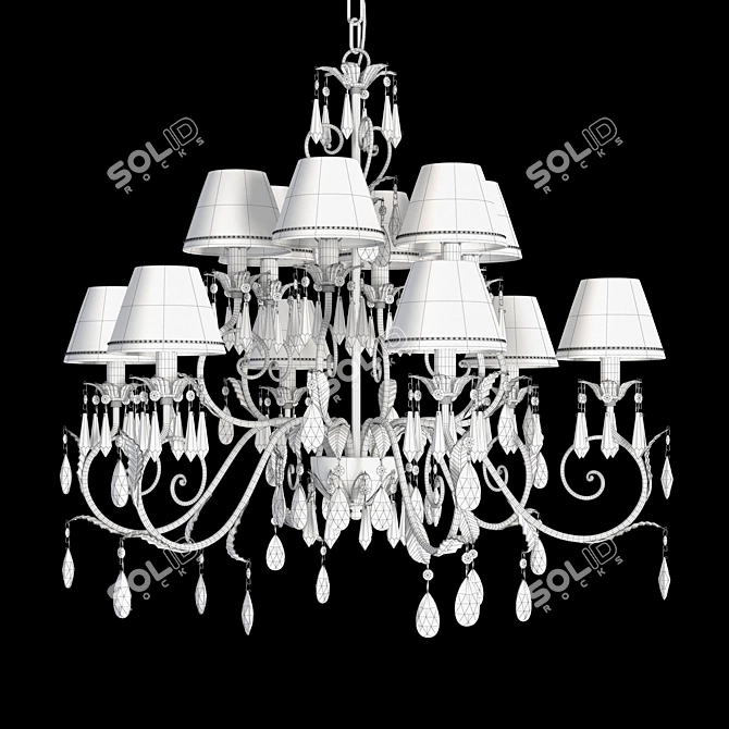Eurolampart Acqua Chandelier: Stylish Crystal Lighting 3D model image 3