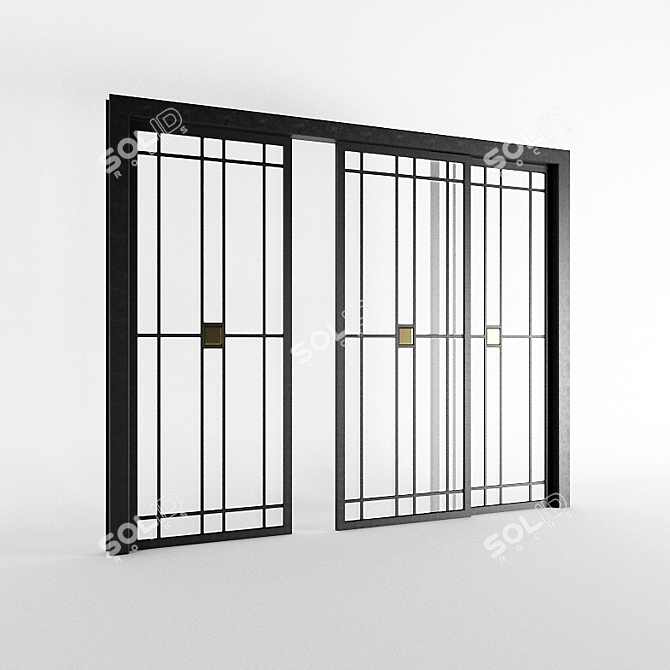 Sleek Glass Partition: 2700mm x 2200mm 3D model image 1