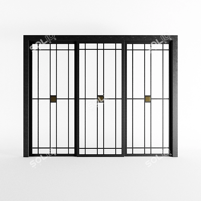 Sleek Glass Partition: 2700mm x 2200mm 3D model image 3