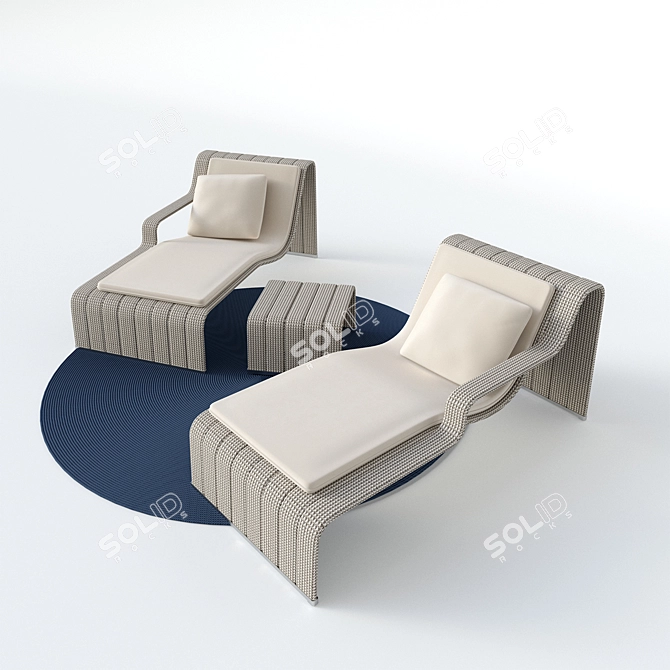 Paola Lenti Frame: Weather-Resistant Outdoor Furniture Set 3D model image 1