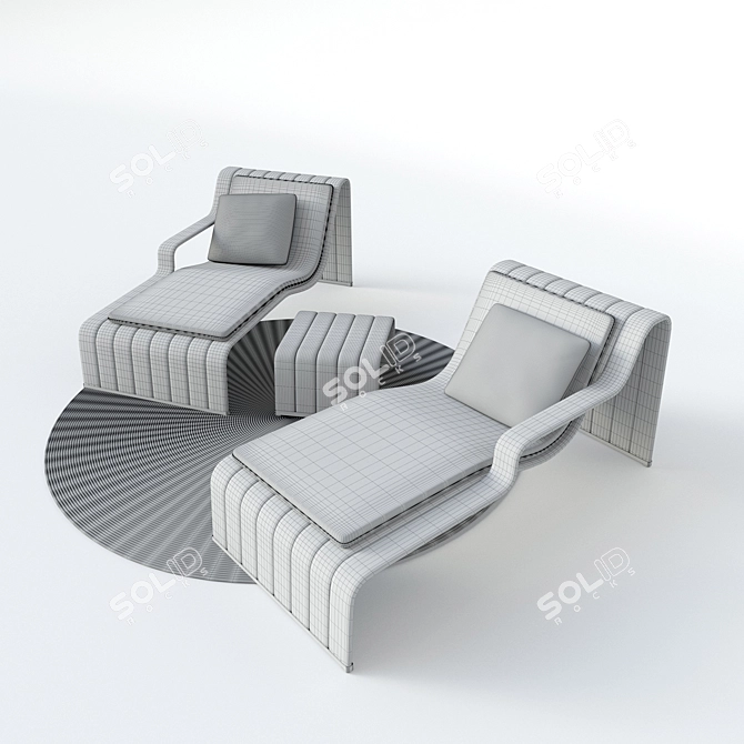 Paola Lenti Frame: Weather-Resistant Outdoor Furniture Set 3D model image 3