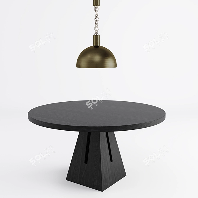 Portal Dining Table: Porcelain Elegance 3D model image 1