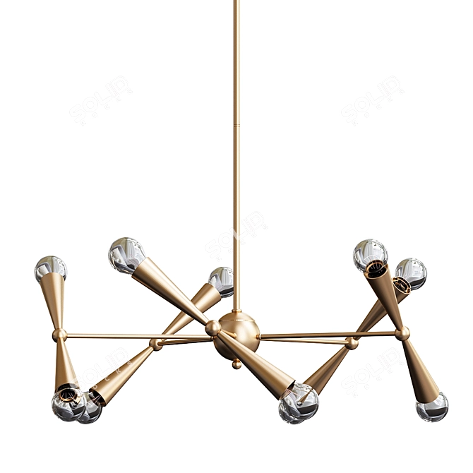 Modern Sputnik Pendant Light 3D model image 1