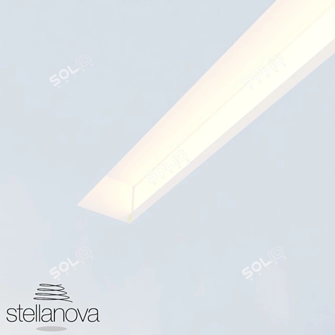 Gypsum Recessed Profile Light 3D model image 1