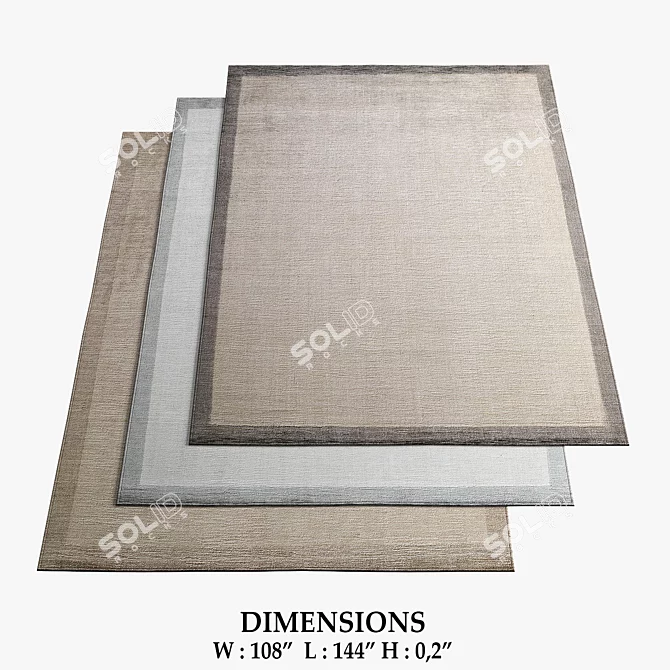 Restoration Hardware Luxe Rugs 3D model image 1