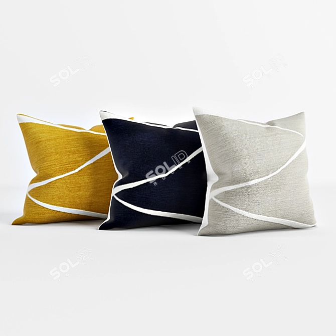 Crewel Fragments Pillow Covers 3D model image 1