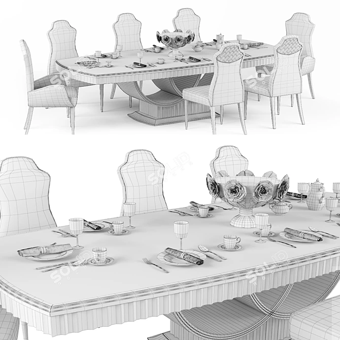 Italian Luxury Furniture by Carpanese 3D model image 3