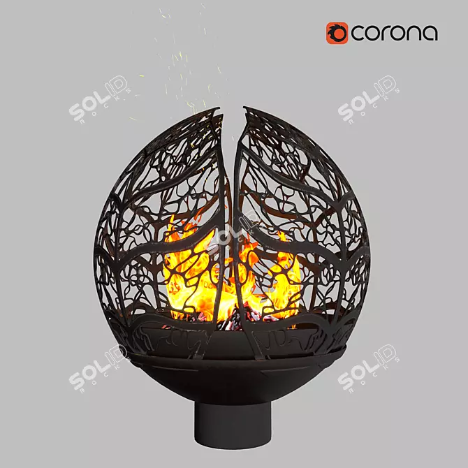 Cozy Fire Pit 3D model image 1