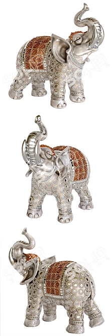  Majestic Elephant Figurine 3D model image 2