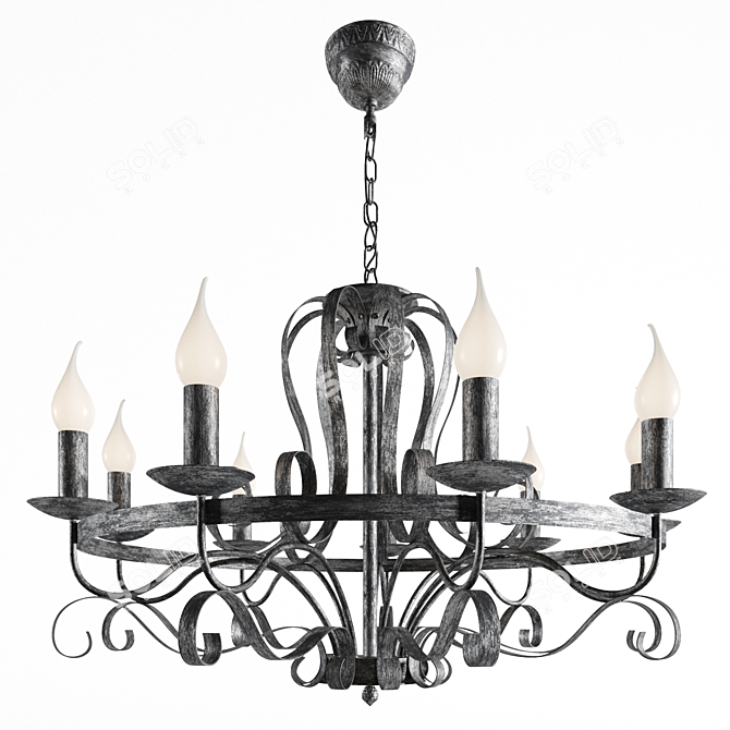 Elegant Palermo Chandelier 3D model image 1