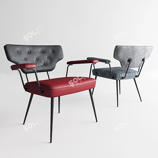Italian Designer Twiggy Chair 3D model image 1