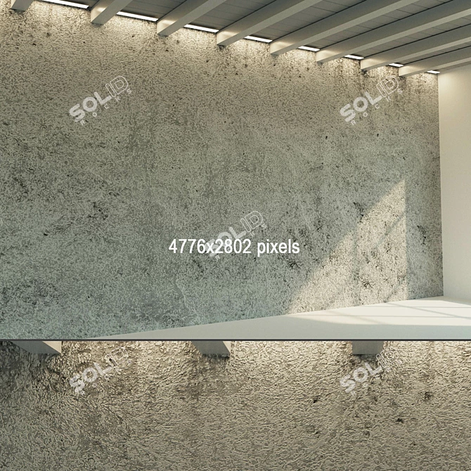 Old Concrete Wall Texture - Seamless 3D Model 3D model image 2