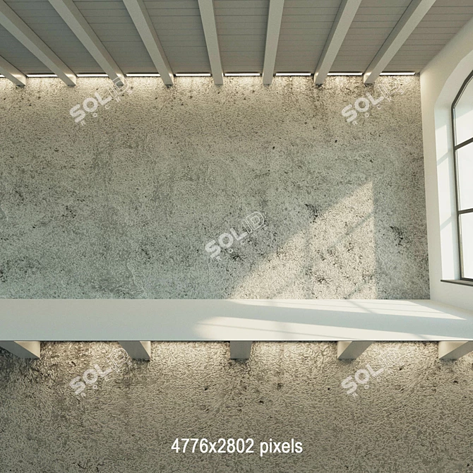 Old Concrete Wall Texture - Seamless 3D Model 3D model image 3