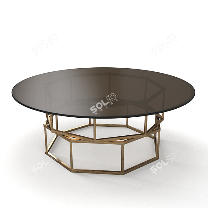 Modern Metal Coffee Table 3D model image 1