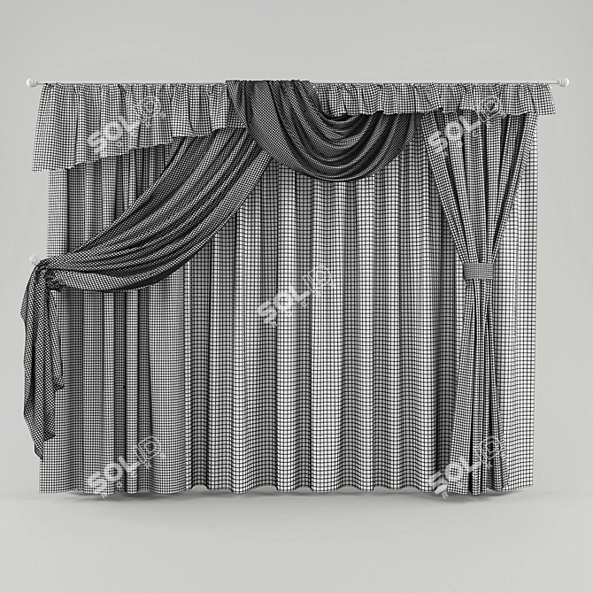 Elegant Drapery for Perfect Ambiance 3D model image 2