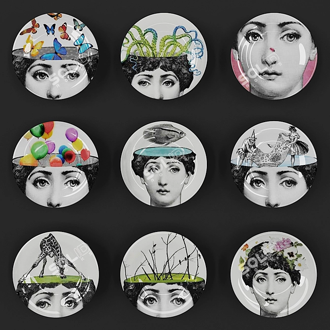 Lina Cavalieri Decorative Plate 3D model image 1