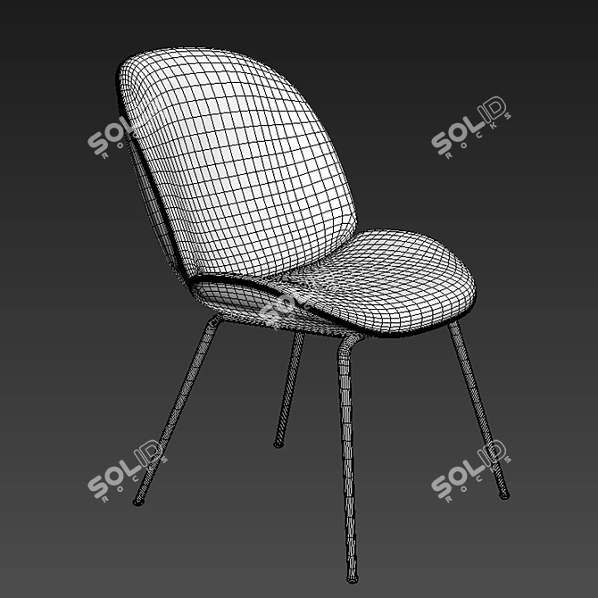 Beetle Chairs Set: Versatile Dining And Lounge 3D model image 2