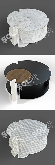 Sleek B&B Italia Nix Small Tables 3D model image 3