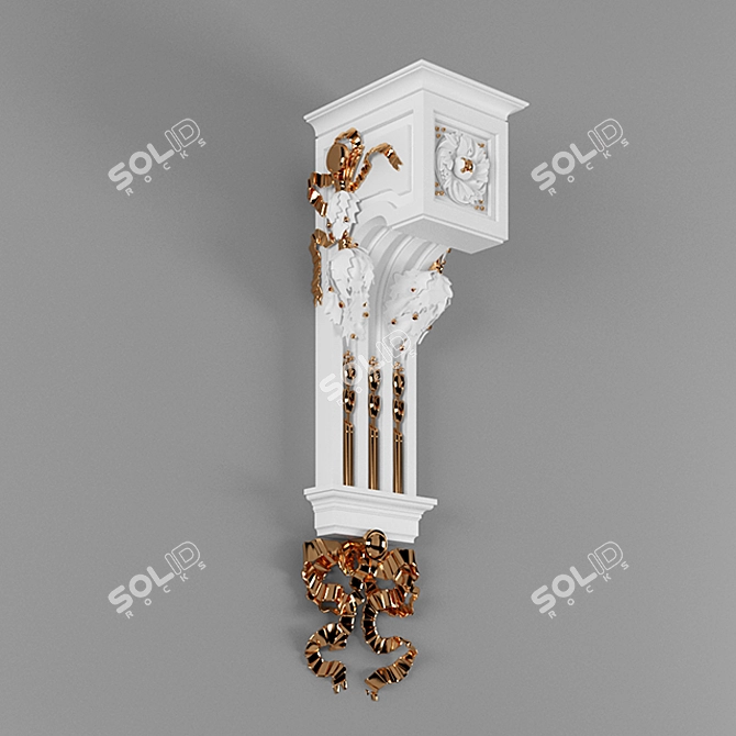 Elegant Plaster Artistry 3D model image 1