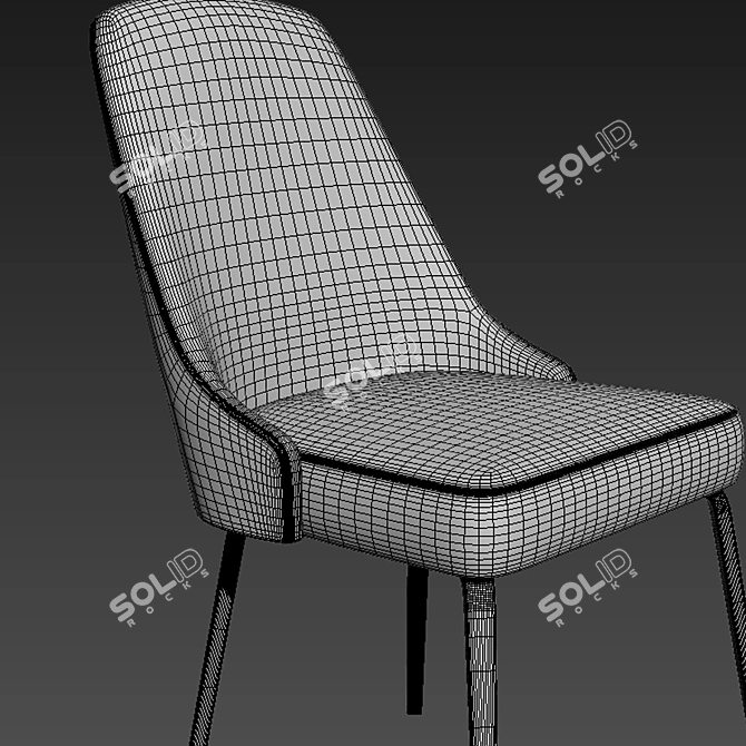  Retro-Inspired Side Chair 3D model image 2
